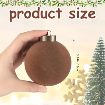 Liliful Velvet Christmas Balls - 15 Pcs Decorative Ornaments