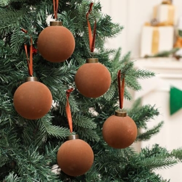 Liliful Velvet Christmas Balls - 15 Pcs Decorative Ornaments