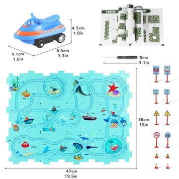 XAZASTOV Track Car Play Set for Kids Ages 2-6 - Fun Learning!