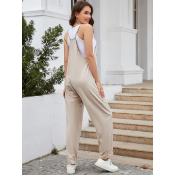 Muchpow V Neck Sleeveless Jumpsuit - Comfy for Every Occasion