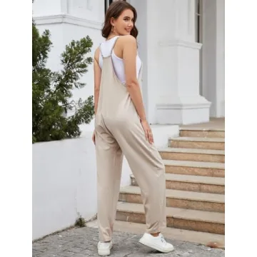 Muchpow V Neck Sleeveless Jumpsuit - Comfy for Every Occasion