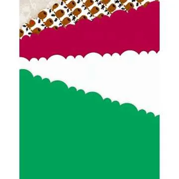 Santa's Workshop Christmas Tissue Paper Collection, Exclusive Scalloped Edge, 72 Sheets Each 19" x 25", Patterns and Solids