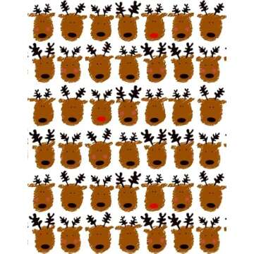 Santa's Workshop Christmas Tissue Paper Collection, Exclusive Scalloped Edge, 72 Sheets Each 19" x 25", Patterns and Solids