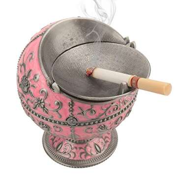Stylish Windproof Ashtray with Lid for Cigarettes