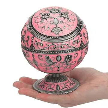 Stylish Windproof Ashtray with Lid for Cigarettes