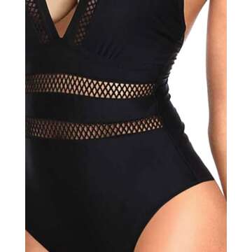 Tempt Me Sexy One Piece Swimsuit Deep V Neck Design