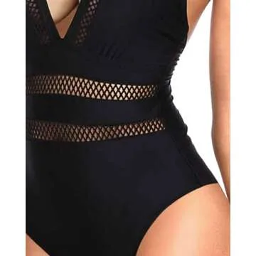 Tempt Me Sexy One Piece Swimsuit Deep V Neck Design