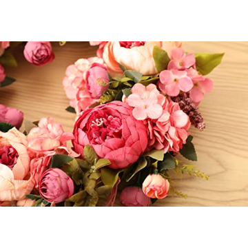 TIARTF Peony Wreath - Lovely 16 Inch Spring Decor