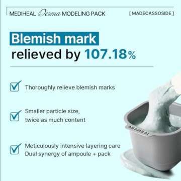 Mediheal Derma Modeling Pack (Madecassoside) - Relieving Blemish Marks For Clear Skin - Easy DIY Home Spa Kits, Hydrating Icy Jelly Mask For Skin Refreshment