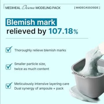 Mediheal Derma Modeling Pack (Madecassoside) - Relieving Blemish Marks For Clear Skin - Easy DIY Home Spa Kits, Hydrating Icy Jelly Mask For Skin Refreshment