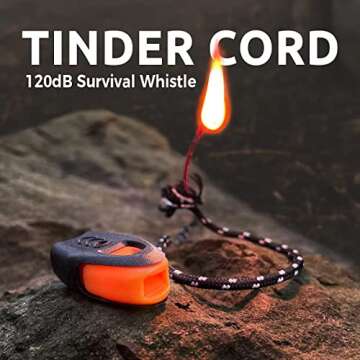 Bearhard Emergency Sleeping Bag Bivy Sack with Paracord, Ultralight Waterproof Thermal Survival Bivvy Bag Survival Shelter Emergency Blanket for Camping, Hiking, Backpacking