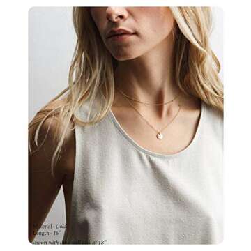S.J JEWELRY Women Simple Delicate Full Moon 14K Gold Plated/Rose Gold/Silver Plated Layered Pendant Handmade Star Chokers Necklaces-NK-DB RD