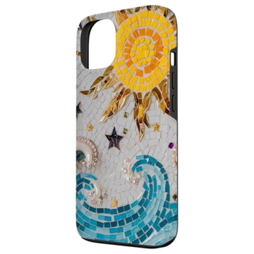 iPhone 13 Cosmic Beach Ocean Waves Vintage Phone Case