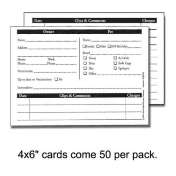 Customer Profile Card for Pet Care, 50-Pack - Ultimate Client Management Solution