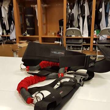 VeloPRO Baseball and Softball Movement Enhancement Training System Including Belt/Harness, Foot/Ankl...