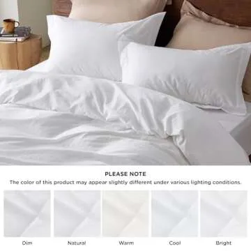 Bedsure 100% Cotton Duvet Cover Set - King Size Elite Softness