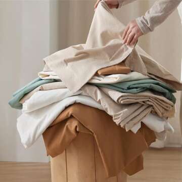 Bedsure 100% Cotton Duvet Cover Set - King Size Elite Softness