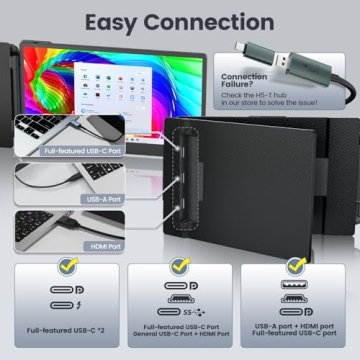 Teamgee Laptop Screen Extender: 14" Dual Display Monitor