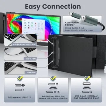 Teamgee Laptop Screen Extender: 14" Dual Display Monitor