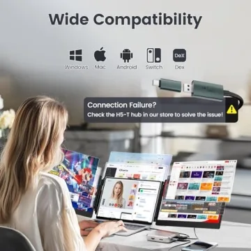 Teamgee Laptop Screen Extender: 14" Dual Display Monitor