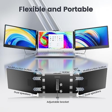 Teamgee Laptop Screen Extender: 14" Dual Display Monitor