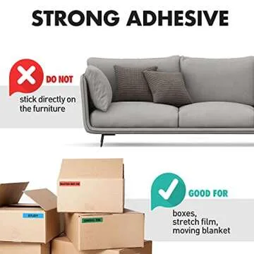 Shop4Mailers Moving Color Coded Labels Stickers - 800 Count