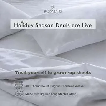 Fabdreams 100% Organic Cotton Full Size Sheet Set | Luxurious Comfort with GOTS Certification