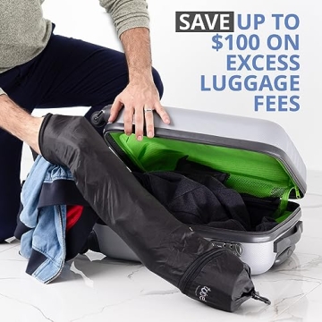 TUBE The Original Pillow You Stuff with Clothes – Transforms Into Extra Luggage Without Excess Fees - Fits Up to 3 Days of Travel Essentials - Keep Your Belongings Nearby in Case of Lost Luggage