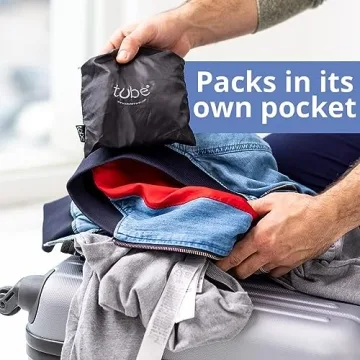 TUBE The Original Pillow You Stuff with Clothes – Transforms Into Extra Luggage Without Excess Fees - Fits Up to 3 Days of Travel Essentials - Keep Your Belongings Nearby in Case of Lost Luggage