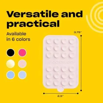 OCTOBUDDY - Silicone Double-Sided Suction Phone Case Detachable Mount - Hands-Free, Strong Grip Holder for Selfies & Videos - iPhone & Android Compatible - 2.5″ x 3.75″, Baby Blue