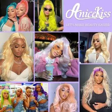 Anicekiss 613 Lace Front Wig Human Hair 13x4 Blonde Body Wave 180% Density 613 HD Lace Frontal Wig for Women 30 Inch