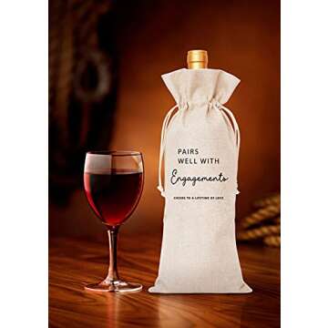 Engagements Wine Bag, Gift for Woman, Wedding Couples, Bride, Groom – 1 Pc(B015)
