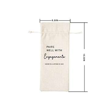 Engagements Wine Bag, Gift for Woman, Wedding Couples, Bride, Groom – 1 Pc(B015)