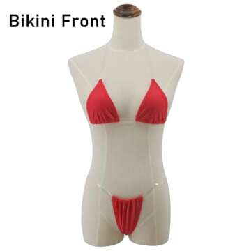 SHERRYLO Thong Bikini See Through Straps Brazilian Thong Swimsuit For Women Cheeky Thongs Bikinis Sexy No Tan Line String Bathing Suit