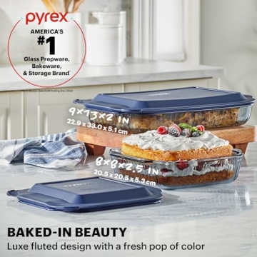 Pyrex Colors 2-Pack Tinted Glass Baking Dish Set