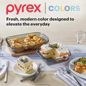 Pyrex Colors 2-Pack Tinted Glass Baking Dish Set