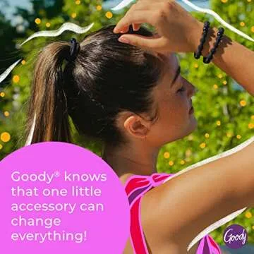 Goody Ouchless Elastic Hair Ties - 50 Ct, Assorted Neutrals, 2MM Rubber Bands for Hair, Pain-Free Hair Accessories for Women & Men, Made for Long-Lasting Braids, Ponytails & More, For Fine Hair