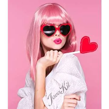 JOVAKIT Polarized Heart Shaped Sunglasses for Women