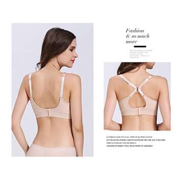 Desirelove Nursing Bra 3 Pack Maternity Seamless Bras with Removable Spill Prevention Pads…