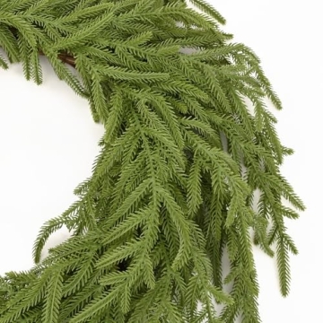 24 Inch Christmas Wreath with Lights and Ribbon Bell