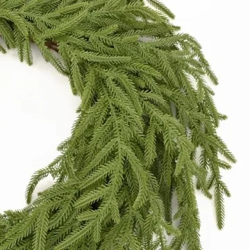 24 Inch Christmas Wreath with Lights and Ribbon Bell