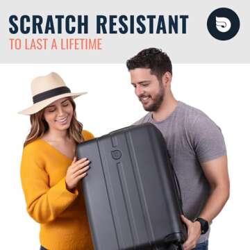 Aerotrunk Airline Approved Carry On Luggage - Lightweight Hard Shell Suitcase with Spinner Wheels, TSA Lock - Carry-On 23" Black