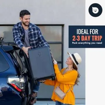 Aerotrunk Airline Approved Carry On Luggage - Lightweight Hard Shell Suitcase with Spinner Wheels, TSA Lock - Carry-On 23" Black