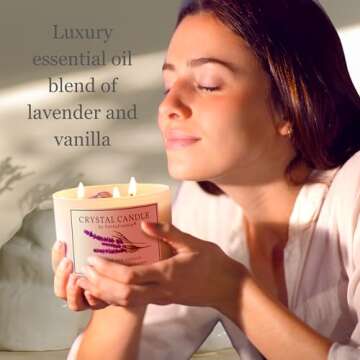 FunkyFrankie® Extra Large Crystal Candle - Gift for Women