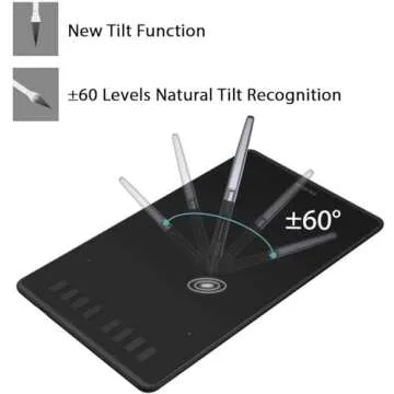 HUION Inspiroy H950P Drawing Tablet, 8x5 inch Digital Art Tablet with Battery-Free Stylus, 8192 Pen Pressure, Tilt, 8 Hot Keys, Graphic Tablet for Design, Writing, OSU, Work with Mac, PC, Mobile