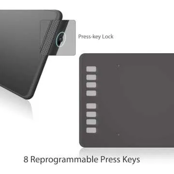 HUION Inspiroy H950P Drawing Tablet, 8x5 inch Digital Art Tablet with Battery-Free Stylus, 8192 Pen Pressure, Tilt, 8 Hot Keys, Graphic Tablet for Design, Writing, OSU, Work with Mac, PC, Mobile