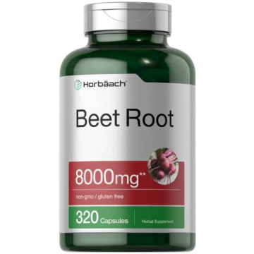 Horbäach Beet Root Powder Capsules 8000mg | 320 Pills | Non-GMO & Gluten Free Formula | High Potenc...