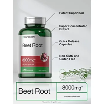 Horbäach Beet Root Capsules 8000mg - High Potency Health Boost