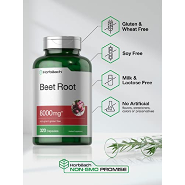 Horbäach Beet Root Capsules 8000mg - High Potency Health Boost
