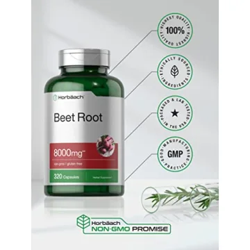 Horbäach Beet Root Capsules 8000mg - High Potency Health Boost